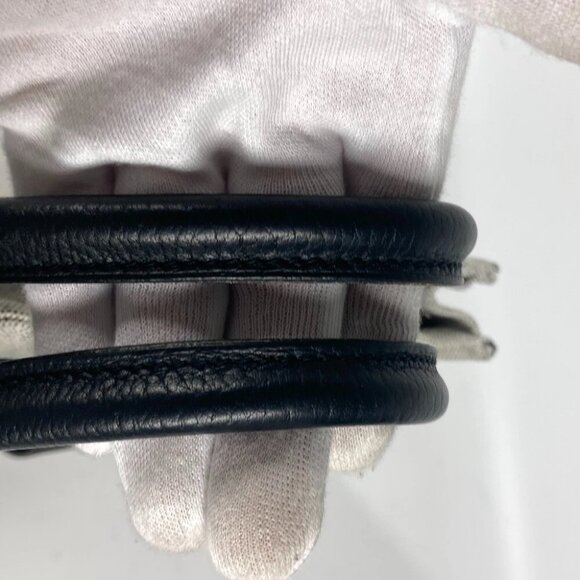 HERMES Sac Arne MM Bag Hand Bag Tote Bag Toile H / Leather Black/gray - Picture 5 of 15